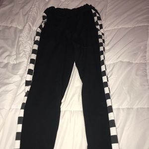 Checker printed joggers